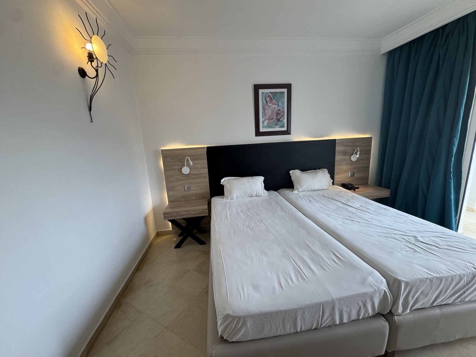 Relevé d’une chambre existante avec lits jumeaux